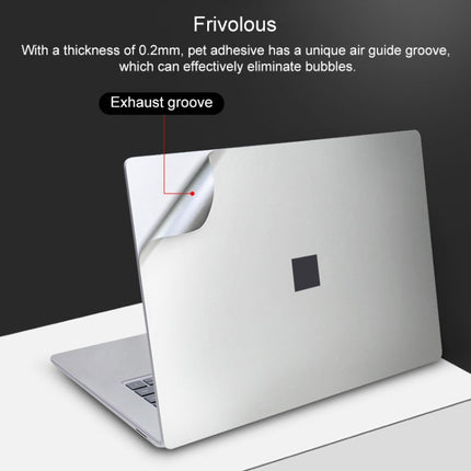 4 in 1 Notebook Shell Protective Film Sticker Set for Microsoft Surface Laptop 3 15 inch (Gold)-garmade.com