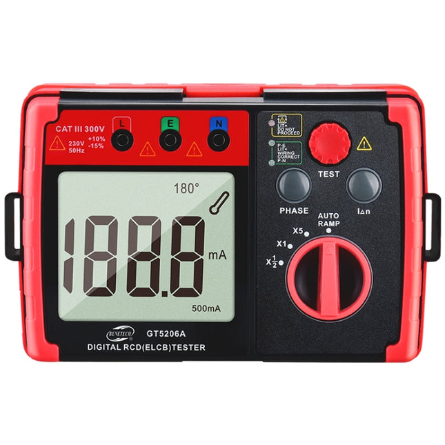 BENETECH GT5206A Professional LCD Digital Leakage Protector Switch Tester-garmade.com