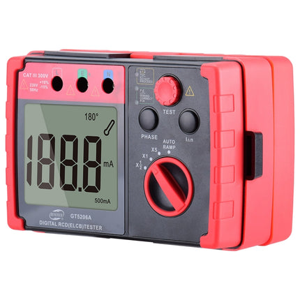 BENETECH GT5206A Professional LCD Digital Leakage Protector Switch Tester-garmade.com
