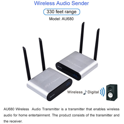 Measy AU680 Wireless Audio Speaker Transmission Box, Transmitter & Receiver, Transmission Distance: 100m-garmade.com