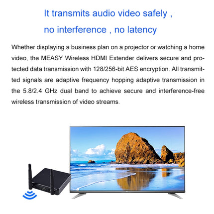 Measy FHD686-2 Full HD 1080P 3D 2.4GHz / 5.8GHz Wireless HD Multimedia Interface Extender 1 Transmitter + 2 Receiver, Transmission Distance: 200m(EU Plug)-garmade.com