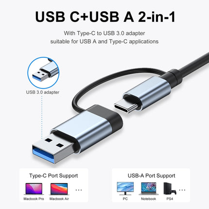BYL-2217TU 7 in 1 USB 3.0 and Type-C / USB-C to USB 3.0 USB 2.0 HUB Adapter-garmade.com