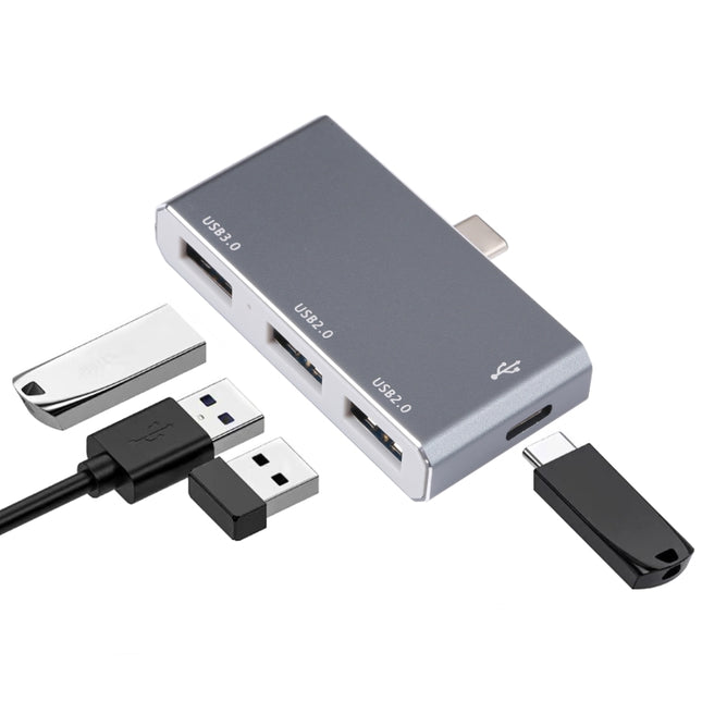USB-C / Type-C to OTG 4 Port Type-C USB 3.0 USB 2.0 HUB Adapter-garmade.com
