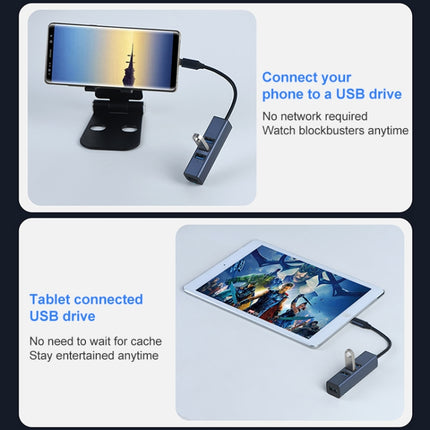 RDS 6307-3 USB-C / Type-C to USB3.0 + Dual USB2.0 + RJ45 4 in 1 HUB Adapter-garmade.com