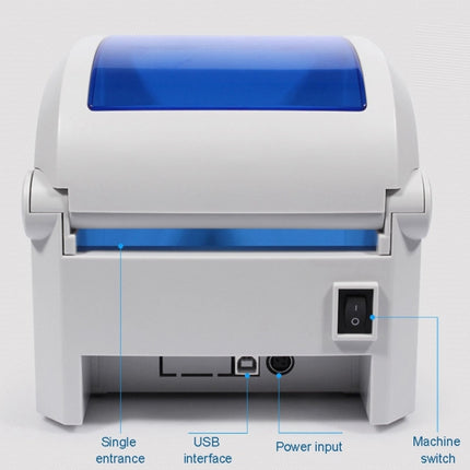 GPRINTER GP1324D Bluetooth USB Port Thermal Automatic Calibration Barcode Printer, Max Supported Thermal Paper Size: 104 x 2286mm-garmade.com