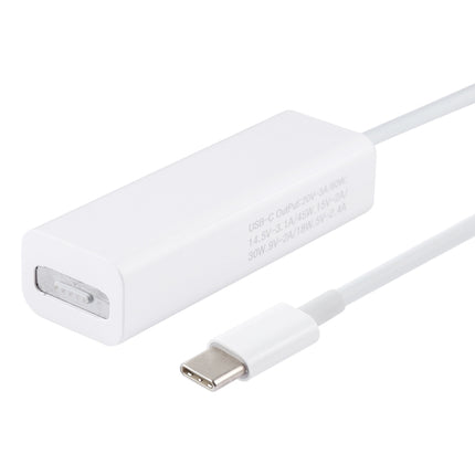 AnyWatt 5 Pin MagSafe 2 Magnetic T-Tip Female to USB-C / Type-C Male Charge Adapter Converter for MacBook Pro(White)-garmade.com