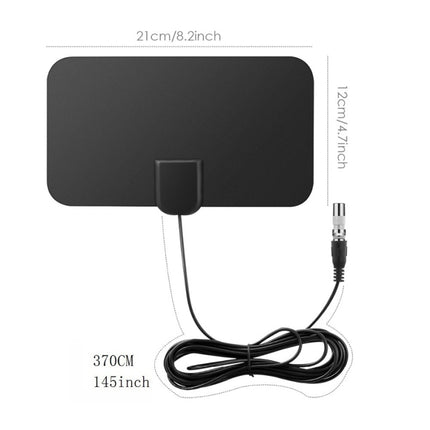 DVB-T2 50 Miles Range 20dBi High Gain Amplified Digital HDTV Indoor TV Antenna with 3m Coaxial Cable-garmade.com