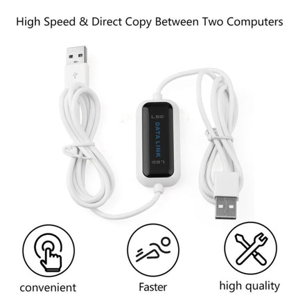 High Speed USB PC to PC Online Share Data Link Net Direct File Transfer Bridge Cable, Length: 1.75m-garmade.com
