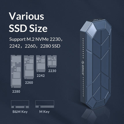 ORICO M2VG01-C3 RGB M.2 NVMe SSD Enclosure-garmade.com