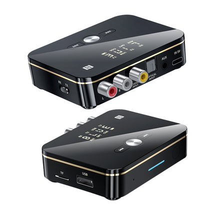 M8 NFC 2 in 1 NFC Optical Coaxial Bluetooth 5.0 Audio Transmitter Receiver with Digital Display-garmade.com