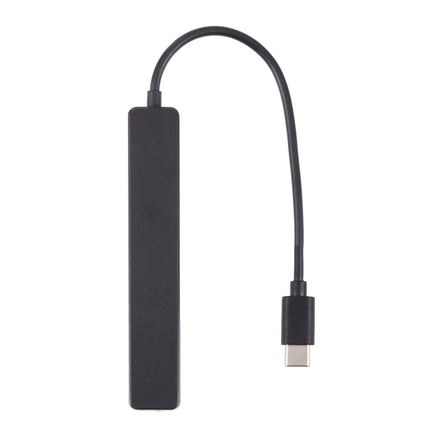 T-111 4 in 1 USB-C / Type-C to 4 USB Ports HUB Docking Station (Black)-garmade.com