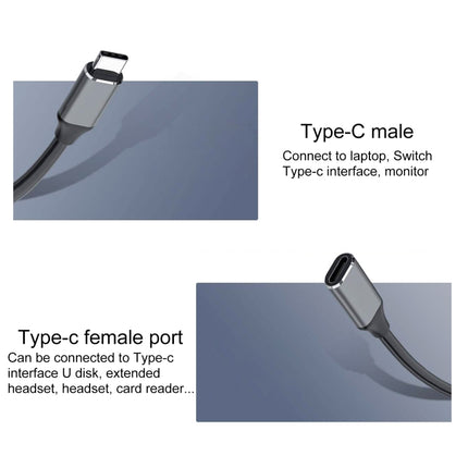 USB-C / Type-C Male to USB-C / Type-C Female Adapter Cable, Cable Length: 50cm-garmade.com