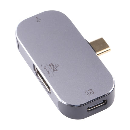 3 in 1 USB-C / Type-C Male to USB-C / Type-C Charging + USB + 4K 60Hz HDMI Female Adapter-garmade.com