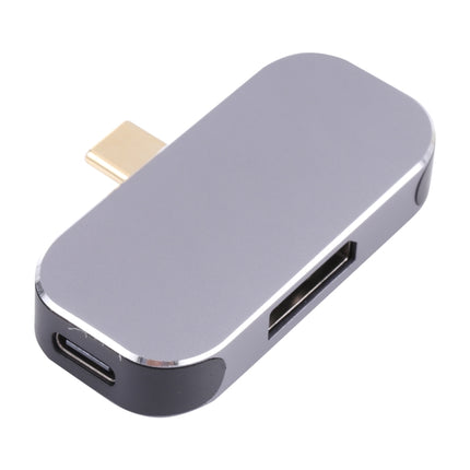 3 in 1 USB-C / Type-C Male to Dual USB-C / Type-C + DP Female Adapter-garmade.com