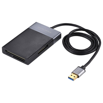 6 In 1 Multi-function Dual USB 3.0 + XQD + CF + TF + SD Card Reader-garmade.com