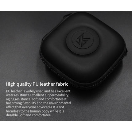 KZ Data Wire Charger Earphone Portable PU Receiving Case(Black)-garmade.com
