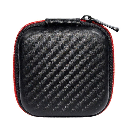 KZ Data Wire Charger Earphone Portable Carbon Fibre Texture Receiving Case(Black)-garmade.com