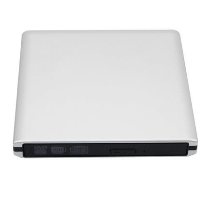 Aluminum Alloy External DVD Recorder USB3.0 Mobile External Desktop Laptop Optical Drive (Silver)-garmade.com