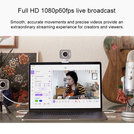 Logitech StreamCam Full HD 1080P / 60fps Auto Focus USB-C / Type-C Port Live Broadcast Gaming Webcam, Built-in Microphone (Black)-garmade.com