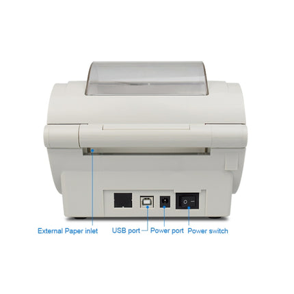 POS-9210 110mm USB POS Receipt Thermal Printer Express Delivery Barcode Label Printer, EU Plug(White)-garmade.com