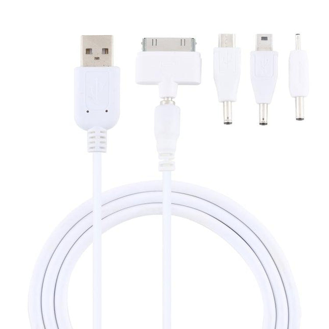 5 in 1 Multi-function Data Cable with 4 Adapters, Suitable for Mico USB / HDMI / Nokia 2.0 / iPhone 4-garmade.com