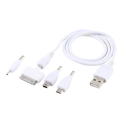 5 in 1 Multi-function Data Cable with 4 Adapters, Suitable for Mico USB / HDMI / Nokia 2.0 / iPhone 4-garmade.com