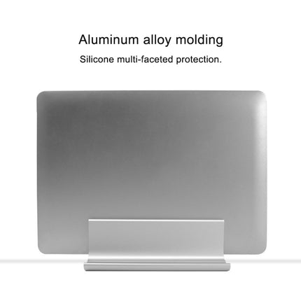 Universal Portable Aluminum Alloy Single Slot Width Adjustable Laptop Vertical Radiating Storage Stand Base(Black)-garmade.com