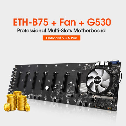 SZMZ ETH-B75 Professional Multi-slots Motherboard with Fan-garmade.com