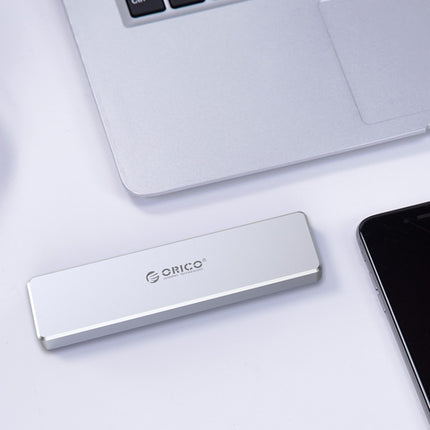 ORICO PCM2-C3 M.2 M-Key to USB 3.1 Gen2 USB-C / Type-C Push-top Solid State Drive Enclosure, The Maximum Support Capacity: 2TB(Silver)-garmade.com