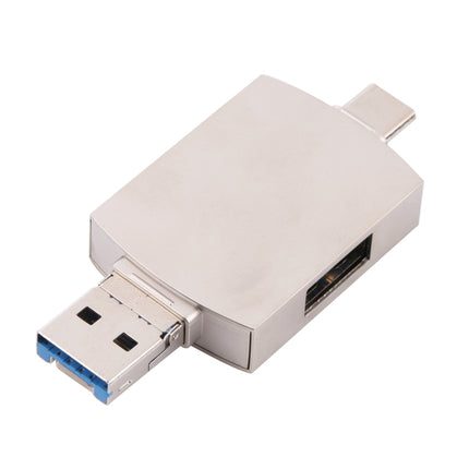 8 In 1 Type-C / USB-C + 8 Pin + Dual USB + SD + TF + Micro Card + OTG Multi-function Adapter-garmade.com