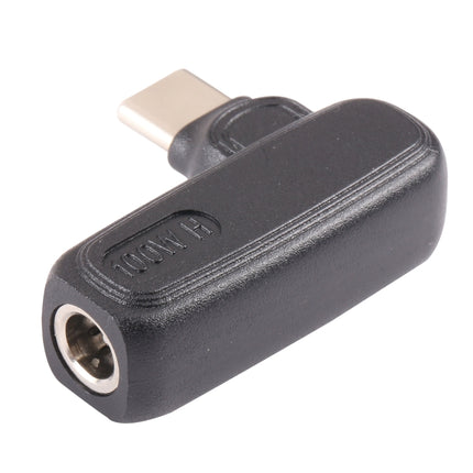 100W 5.5x2.1mm Female to USB-C/Type-C Male Plug Laptop Adapter Connector-garmade.com