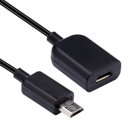1m Micro USB Male to Female Extension Cable, For Samsung / Huawei / Xiaomi / Meizu / LG / HTC and Other Smartphones(Black)-garmade.com