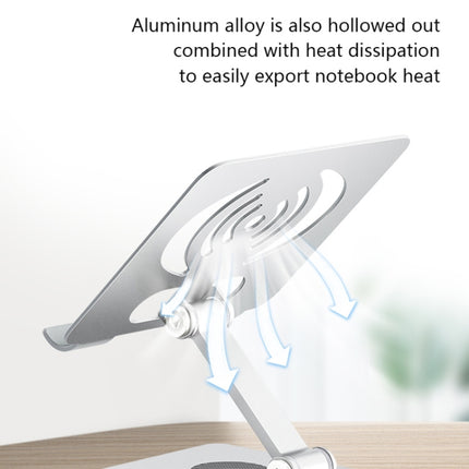 L-14 Aluminum Alloy Foldable Rotating Laptop/Tablet Stand(Green)-garmade.com