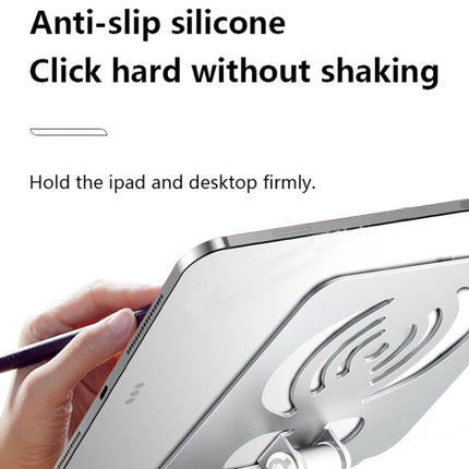 L-14 Aluminum Alloy Foldable Rotating Laptop/Tablet Stand(Silver)-garmade.com