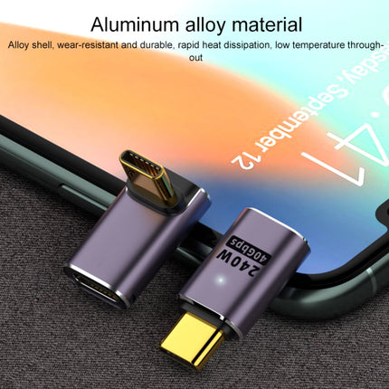 240W USB-C/Type-C Female to USB-C/Type-C Male 40Gbps Straight Adapter with Light-garmade.com