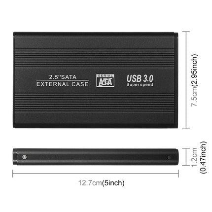 Richwell SATA R2-SATA-1TGB 1TB 2.5 inch USB3.0 Super Speed Interface Mobile Hard Disk Drive(Black)-garmade.com