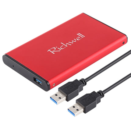 Richwell SATA R2-SATA-500GB 500GB 2.5 inch USB3.0 Super Speed Interface Mobile Hard Disk Drive(Red)-garmade.com