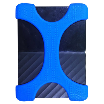 X Type 2.5 inch Portable Hard Drive Silicone Case for 2TB-4TB WD & SEAGATE & Toshiba Portable Hard Drive, without Hole (Blue)-garmade.com