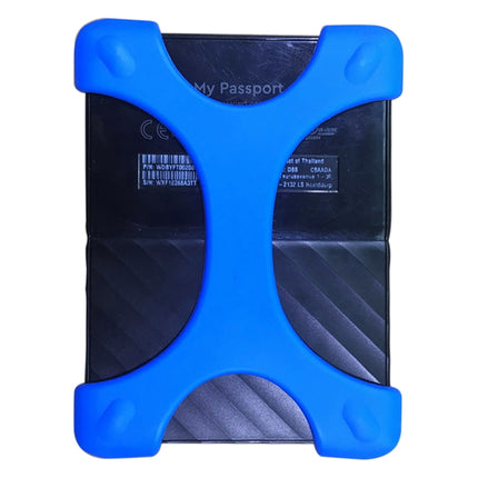 X Type 2.5 inch Portable Hard Drive Silicone Case for 2TB-4TB WD & SEAGATE & Toshiba Portable Hard Drive, without Hole (Blue)-garmade.com