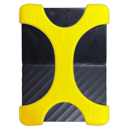 X Type 2.5 inch Portable Hard Drive Silicone Case for 2TB-4TB WD & SEAGATE & Toshiba Portable Hard Drive, without Hole (Yellow)-garmade.com