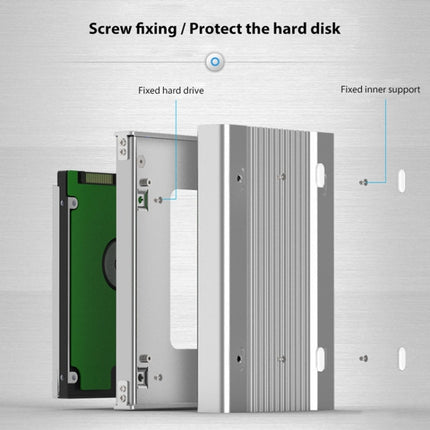 Blueendless U23Q SATA 2.5 inch Micro B Interface HDD Enclosure with USB-C / Type-C to USB 3.0 Cable, Support Thickness: 1cm or less-garmade.com