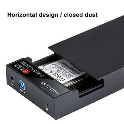 RSH-319 SATA 2.5 / 3.5 inch USB 3.0 Interface Horizontal Type HDD Enclosure, The Maximum Support Capacity: 8TB-garmade.com