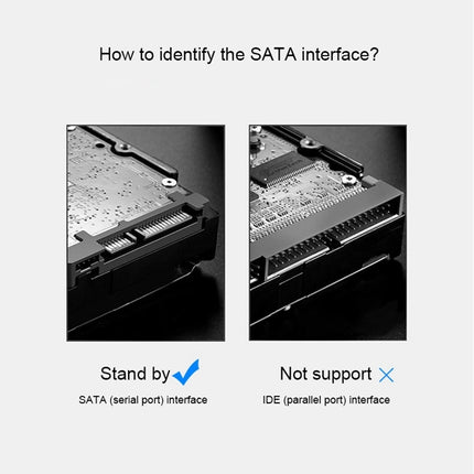 SEATAY HD213 Tool Free Screwless SATA 2.5 inch USB 3.0 Interface HDD Enclosure, The Maximum Support Capacity: 2TB(Blue)-garmade.com