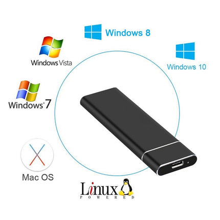 M.2 NGFF to USB-C / Type-C USB 3.1 Interface Aluminum Alloy SSD Enclosure (Black)-garmade.com