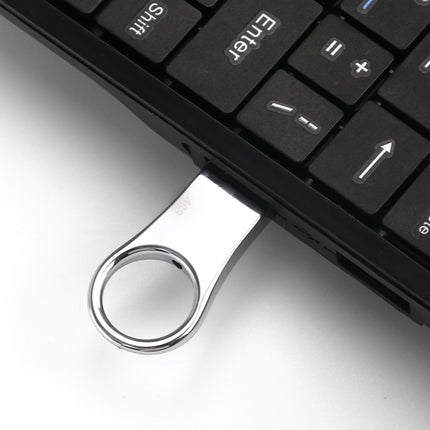 eekoo 4GB USB 2.0 Waterproof Shockproof Metal Ring Shape U Disk Flash Memory Card (Silver)-garmade.com