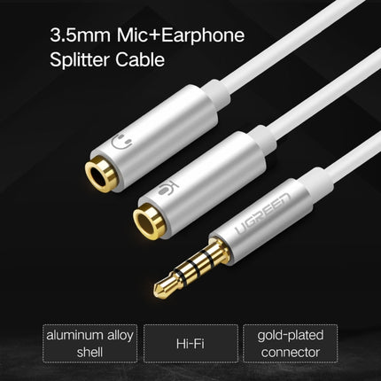 Ugreen 3.5mm Male to 2 x 3.5mm Female Audio Connector Adapter Cable 2 in 1 Microphone + Earphone Splitter Cable Converter-garmade.com