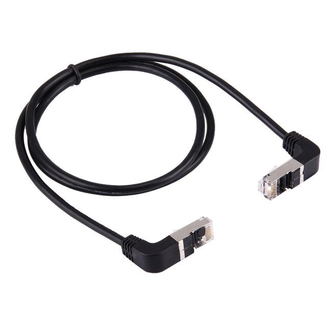 1m RJ45 Male Bent Down to RJ45 Male Bent Down Network LAN Cable-garmade.com