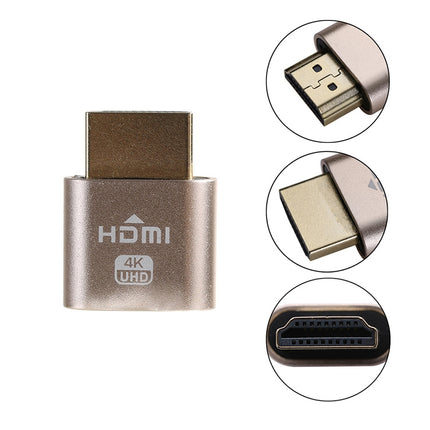 VGA Virtual Display Adapter HDMI 1.4 DDC EDID Dummy Plug Headless Display Emulator (Grey)-garmade.com