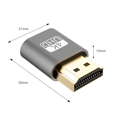 VGA Virtual Display Adapter HDMI 1.4 DDC EDID Dummy Plug Headless Display Emulator (Silver)-garmade.com