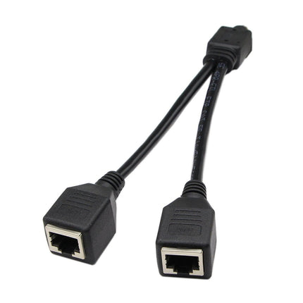 1 to 2 Socket LAN Ethernet Network CAT5 RJ45 Plug Splitter Adapter, Cable Length: 25cm-garmade.com
